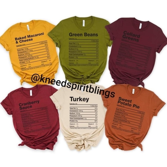 Gildan Tops - Food Nutritional‎ Facts Tee 1